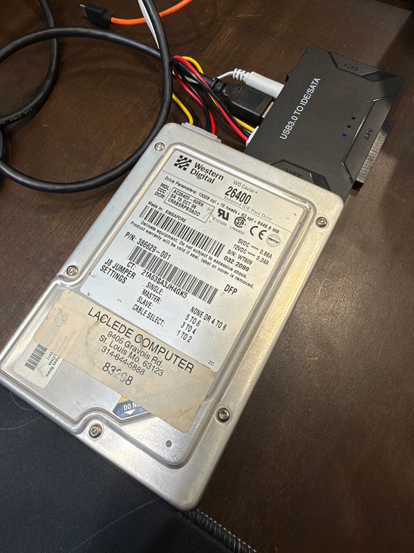 The six-gigabyte hard drive