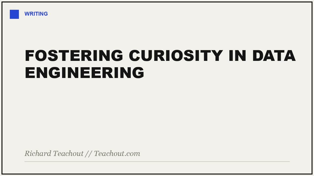 Fostering Curiosity in Data Engineering — Starburst guest post