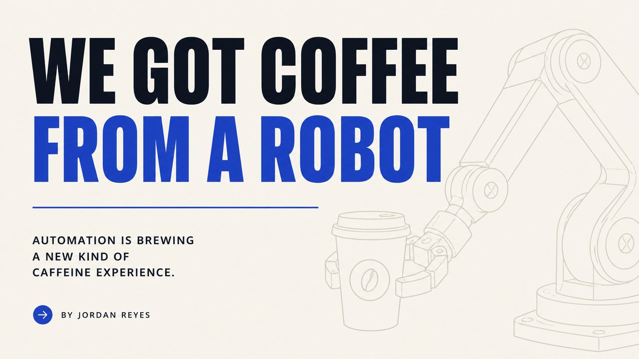 We Got Coffee From a Robot
